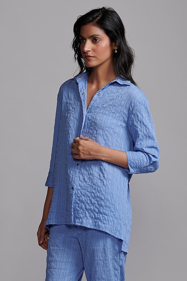 Sky Blue Recycled Polyester Co-ord Set by Dash and Dot at Pernia's Pop Up Shop