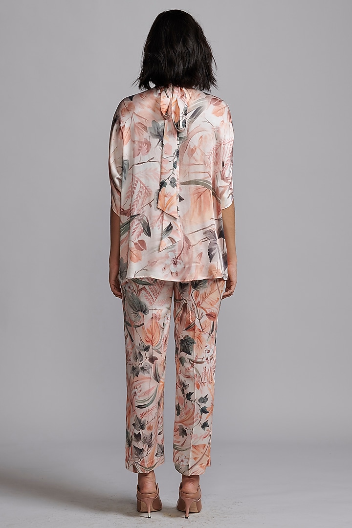 Multi-Colored Viscose Leaf Printed Co-Ord Set by Dash and Dot at Pernia's Pop Up Shop