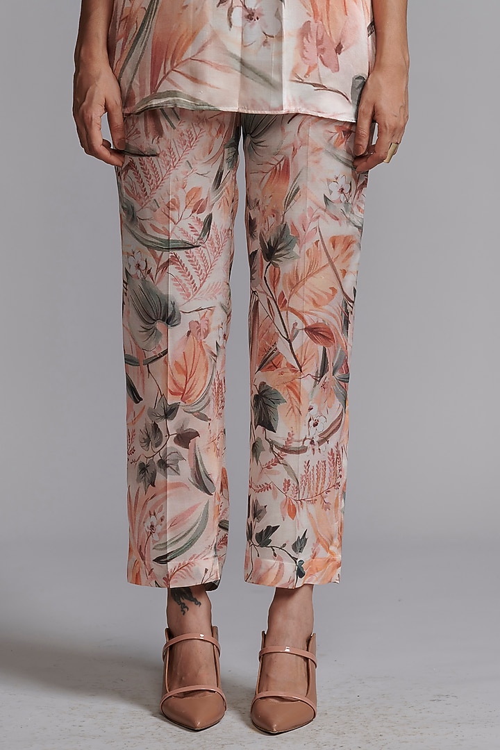 Multi-Colored Viscose Leaf Printed Co-Ord Set by Dash and Dot at Pernia's Pop Up Shop