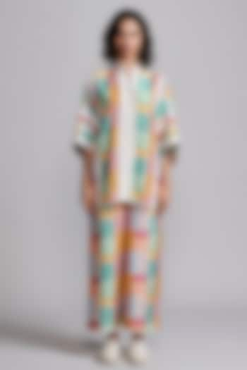 Multi-Colored Viscose & Linen Co-Ord Set by Dash and Dot at Pernia's Pop Up Shop