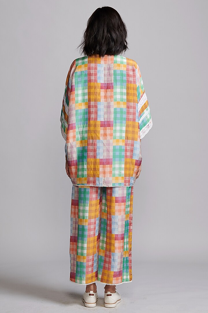 Multi-Colored Viscose & Linen Co-Ord Set by Dash and Dot at Pernia's Pop Up Shop