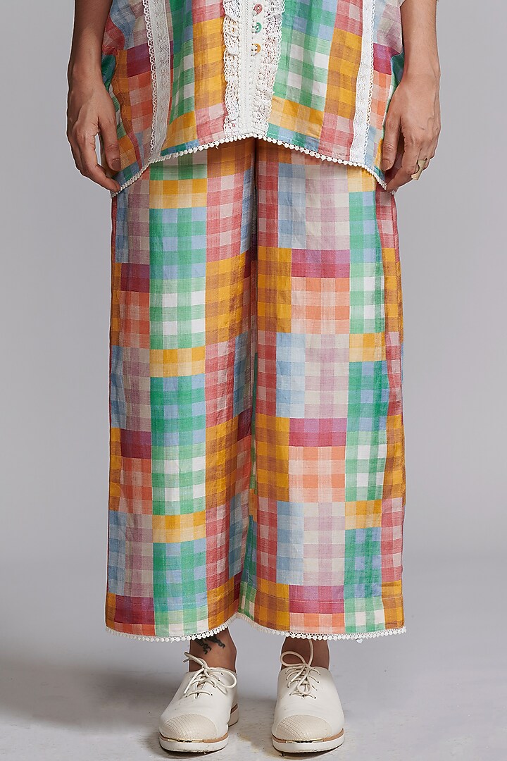Multi-Colored Viscose & Linen Co-Ord Set by Dash and Dot at Pernia's Pop Up Shop