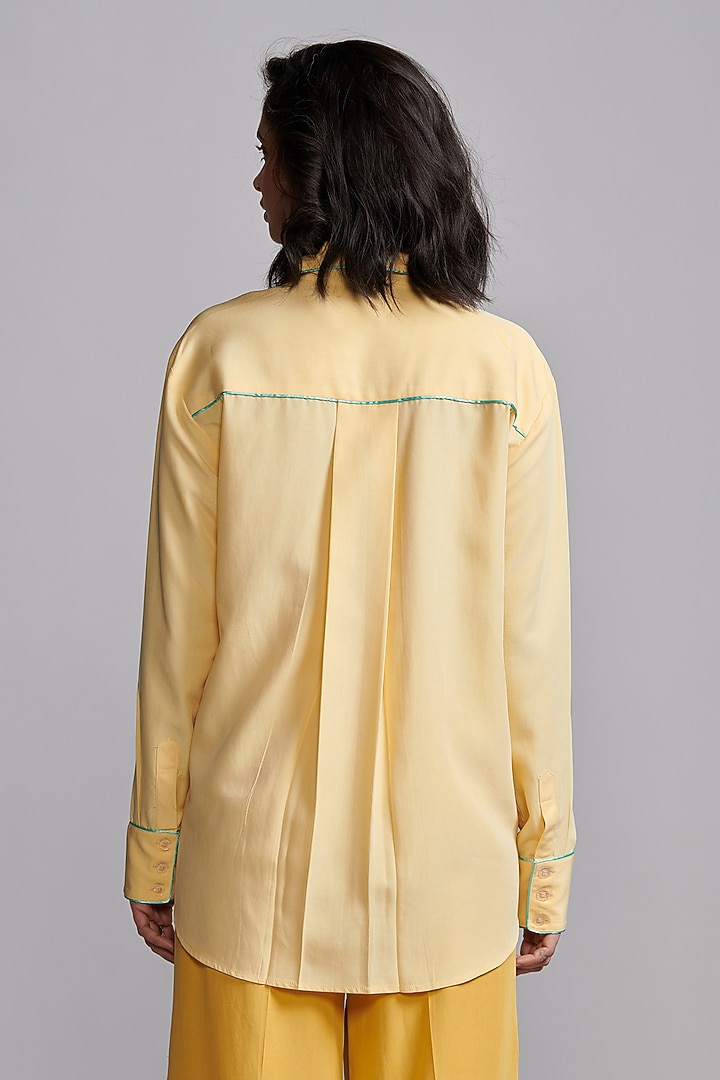 Ochre Yellow Tencel Pant Set by Dash and Dot at Pernia's Pop Up Shop