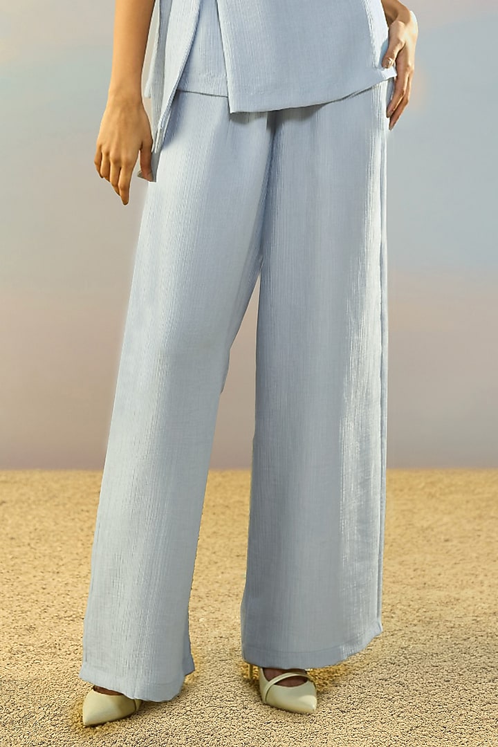 Blue Recycled Polyester Co-Ord Set by Dash and Dot at Pernia's Pop Up Shop