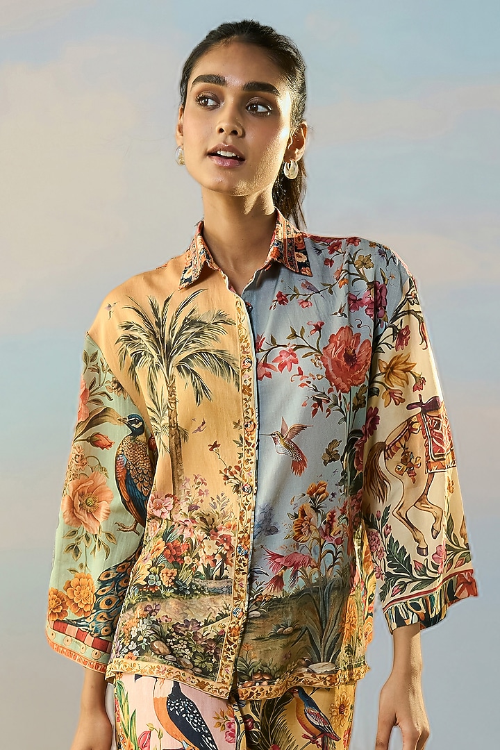 Multi-Colored Viscose Tropical Printed Shirt by Dash and Dot at Pernia's Pop Up Shop