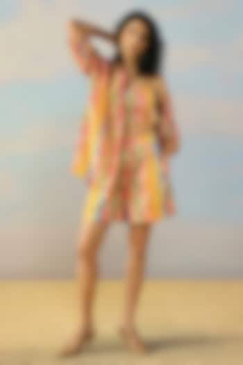 Multi-Colored Viscose Botanical Printed Shorts by Dash and Dot at Pernia's Pop Up Shop