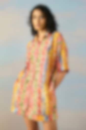 Multi-Colored Organic Fabric Botanical Printed Co-Ord Set by Dash and Dot at Pernia's Pop Up Shop