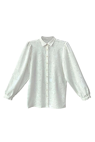 Ivory Polyester Printed Shirt by Dash and Dot