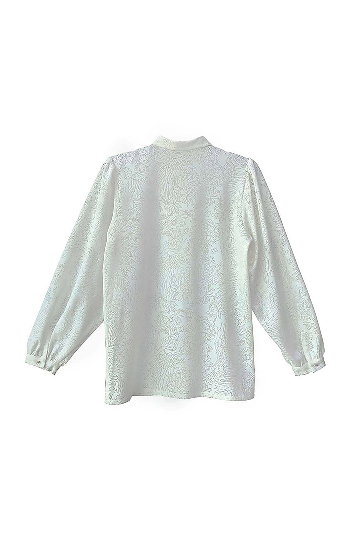 Ivory Polyester Printed Shirt by Dash and Dot at Pernia's Pop Up Shop