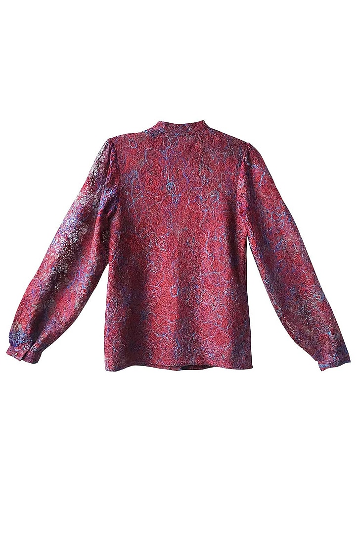 Multi-Colored Embroidered Button-Down Shirt by Dash and Dot at Pernia's Pop Up Shop