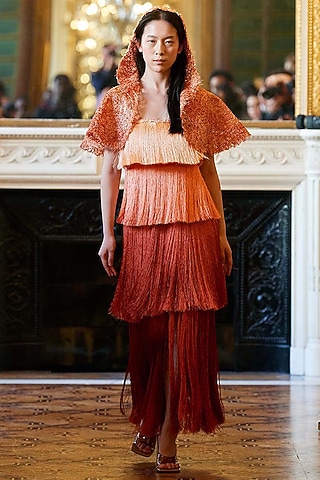 Multi-Colored Fringed Maxi Dress by Dash and Dot