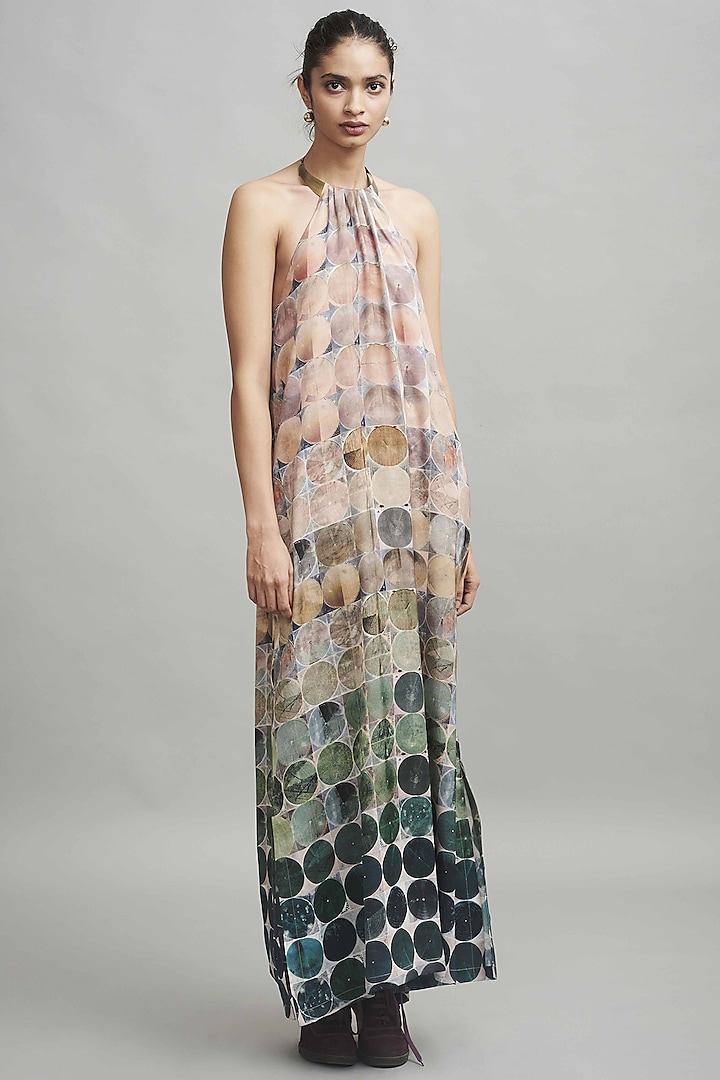 Multi-Colored Printed Maxi Dress by Dash and Dot