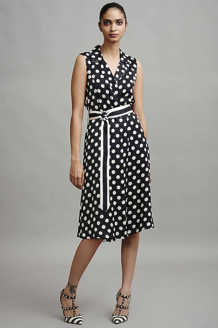 Black & White Printed Dress by Dash and Dot at Pernia's Pop Up Shop