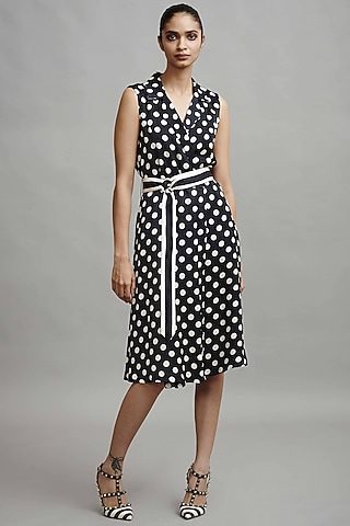 Black & White Printed Dress by Dash and Dot