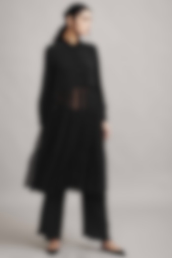 Black Part Shirt Dress by Dash and Dot at Pernia's Pop Up Shop