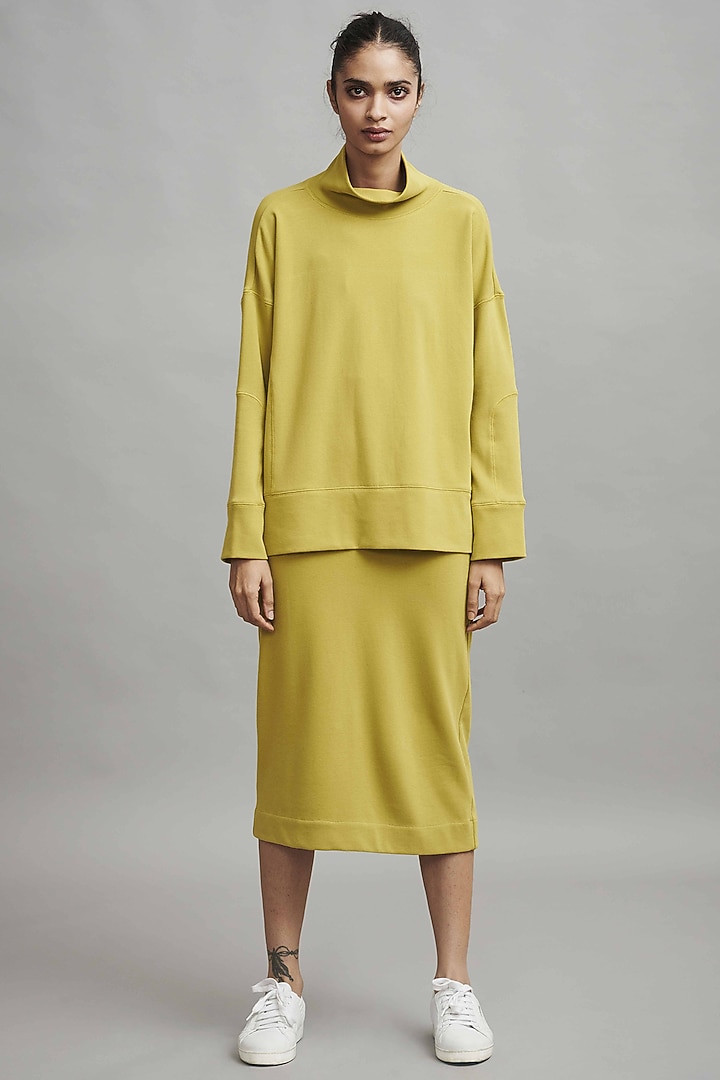 Moss Green Midi Skirt Set by Dash and Dot at Pernia's Pop Up Shop