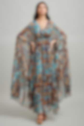 Multi-Colored Tribal Printed Kaftan Maxi Summer Dress by Dash and Dot at Pernia's Pop Up Shop
