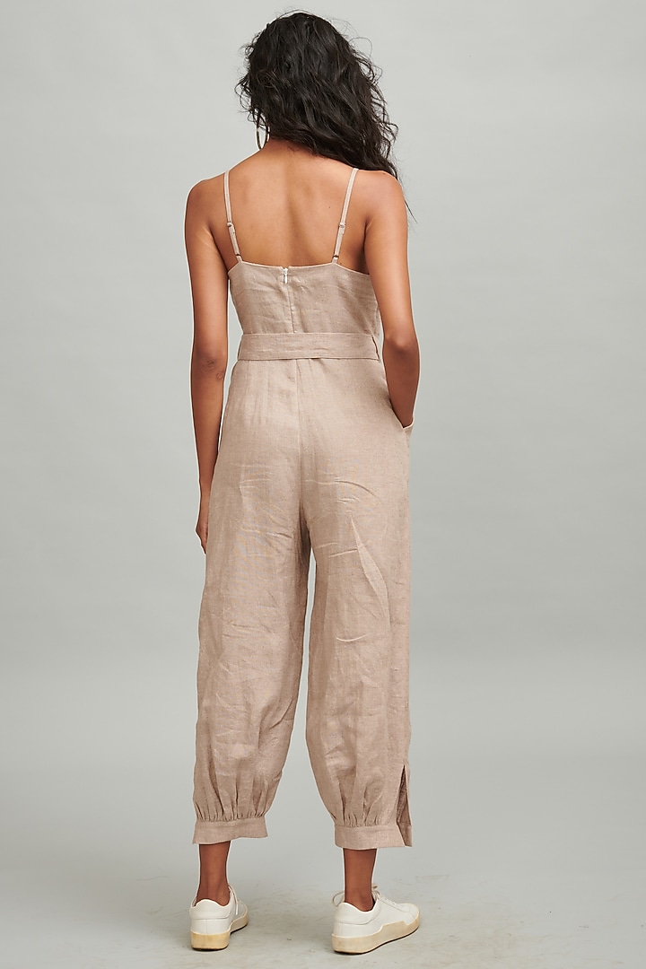 Natural Colored Linen Jumpsuit by Dash and Dot at Pernia's Pop Up Shop