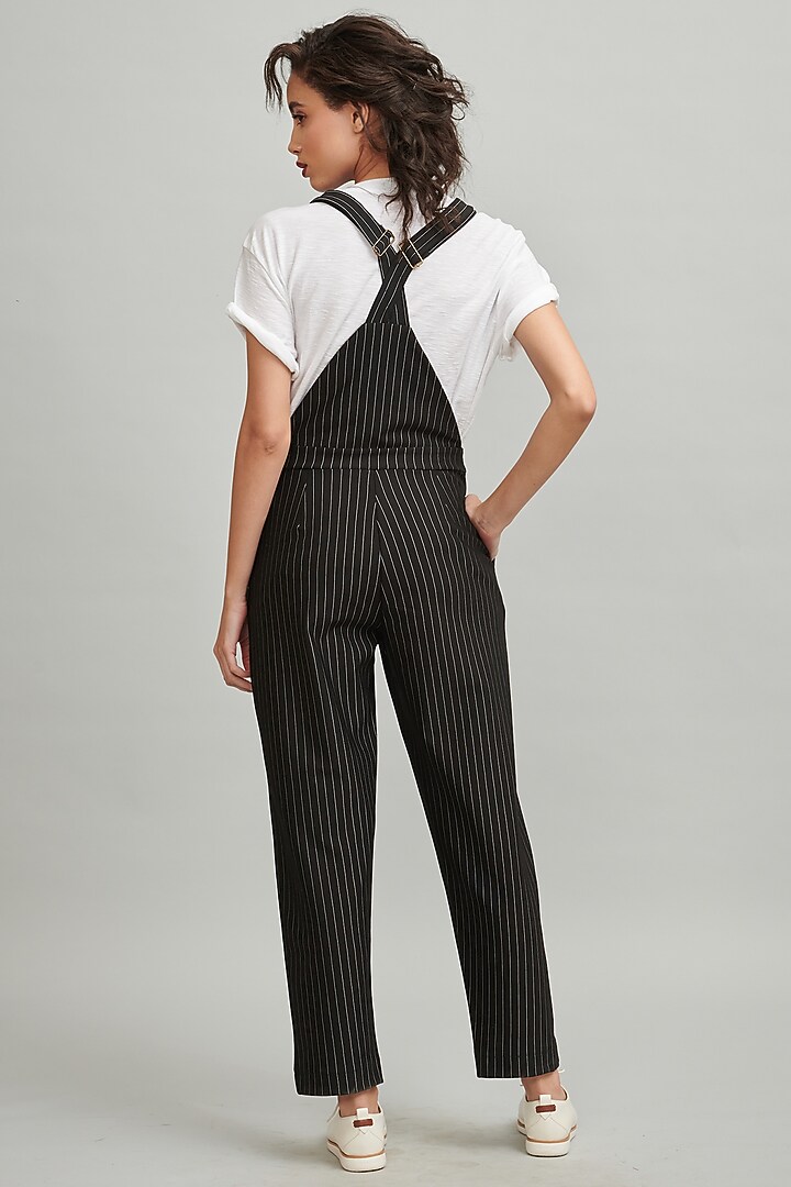 Black Viscose Dungarees by Dash and Dot at Pernia's Pop Up Shop