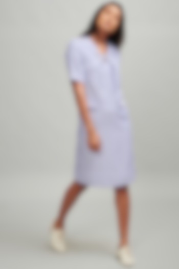 Blue & White Striped Midi Summer Dress by Dash and Dot at Pernia's Pop Up Shop