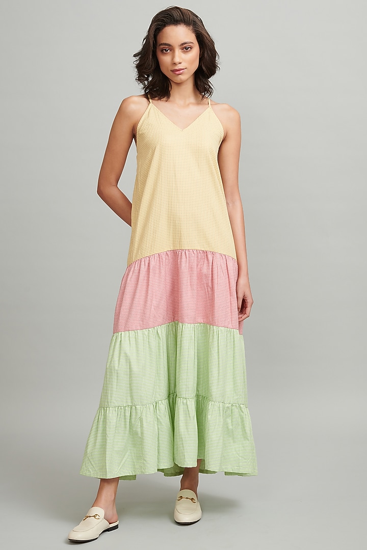 Multi-Colored Tiered Summer Dress by Dash and Dot at Pernia's Pop Up Shop