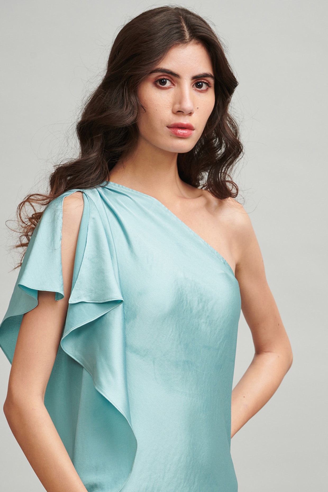AQUA One Shoulder Cutout Maxi Dress - 100% Exclusive | Bloomingdale's