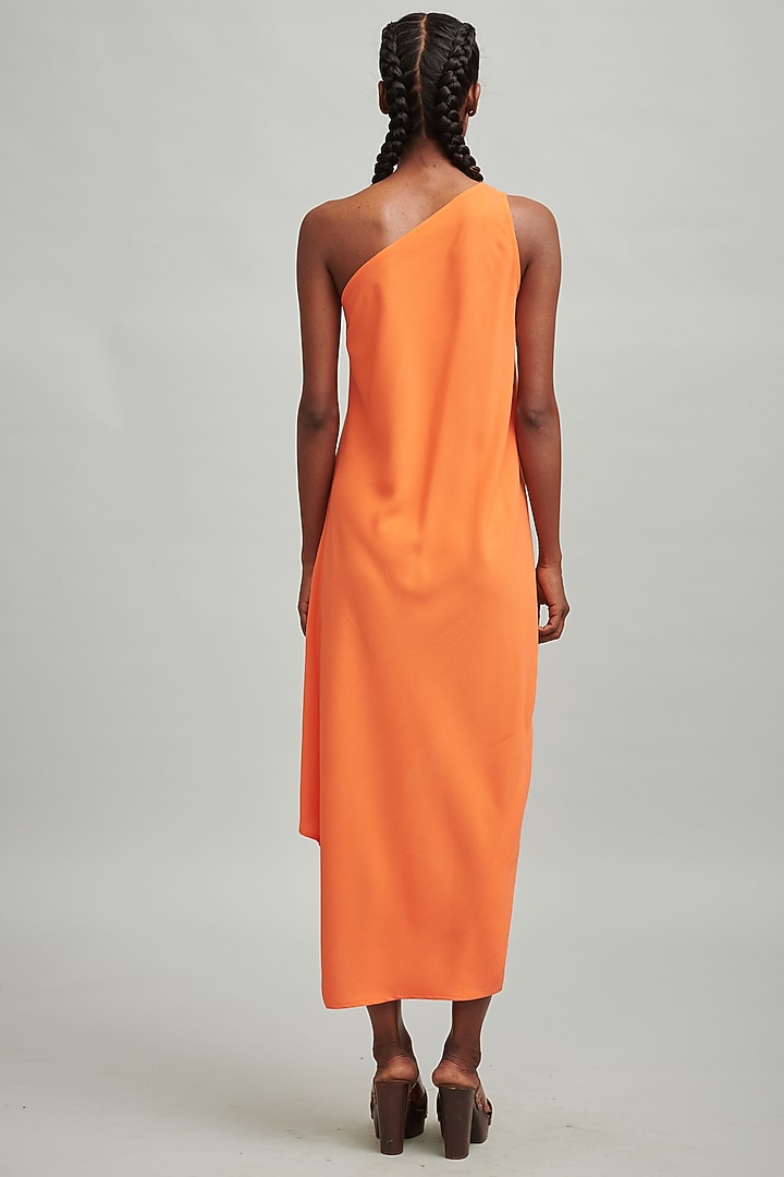 Orange One-Shoulder Asymmetrical Summer Dress by Dash and Dot at Pernia's Pop Up Shop