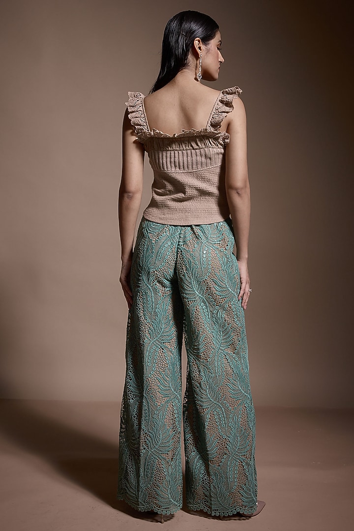 Dusty Brown Cotton Corset Top by Dash and Dot at Pernia's Pop Up Shop
