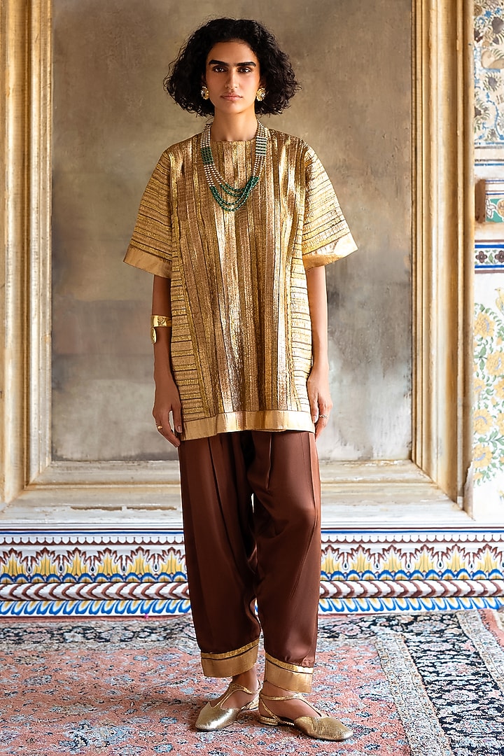 Chocolate-Colored Viscose Pant Set by Dash and Dot at Pernia's Pop Up Shop