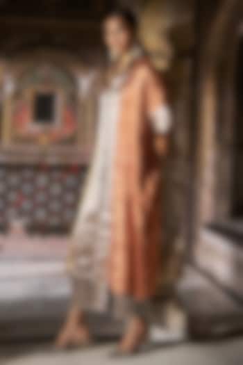 Silver Lurex & Brocade Jacquard Pants by Dash and Dot at Pernia's Pop Up Shop