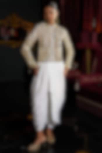 Gold & Silver Recycled Polyester Hand-Crushed Jacket Set by Dash and Dot at Pernia's Pop Up Shop