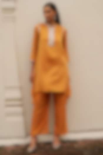 Amber Colored Tissue Pant Set by Dash and Dot at Pernia's Pop Up Shop