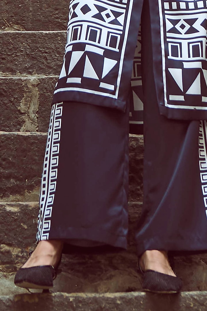 Black & White Recycled Polyester Printed Co-Ord Set by Dash and Dot at Pernia's Pop Up Shop