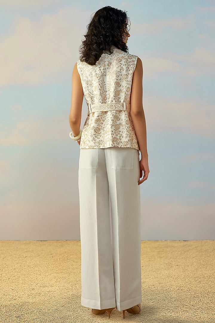 Ivory Viscose & Linen Co-Ord Set by Dash and Dot at Pernia's Pop Up Shop