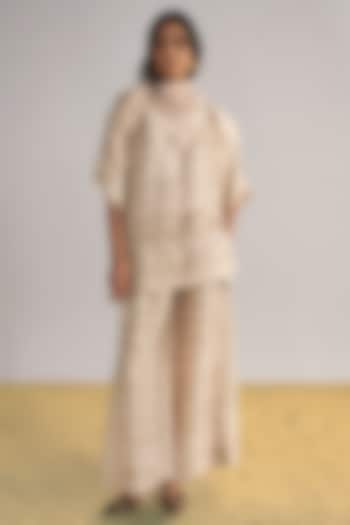 Sand & Ivory Flat Chiffon Scarf by Dash and Dot at Pernia's Pop Up Shop