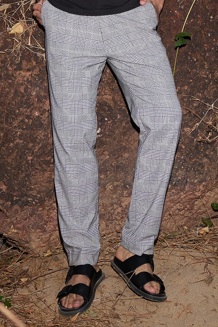 Black & White Suiting Straight Pants by Dash and Dot Men at Pernia's Pop Up Shop