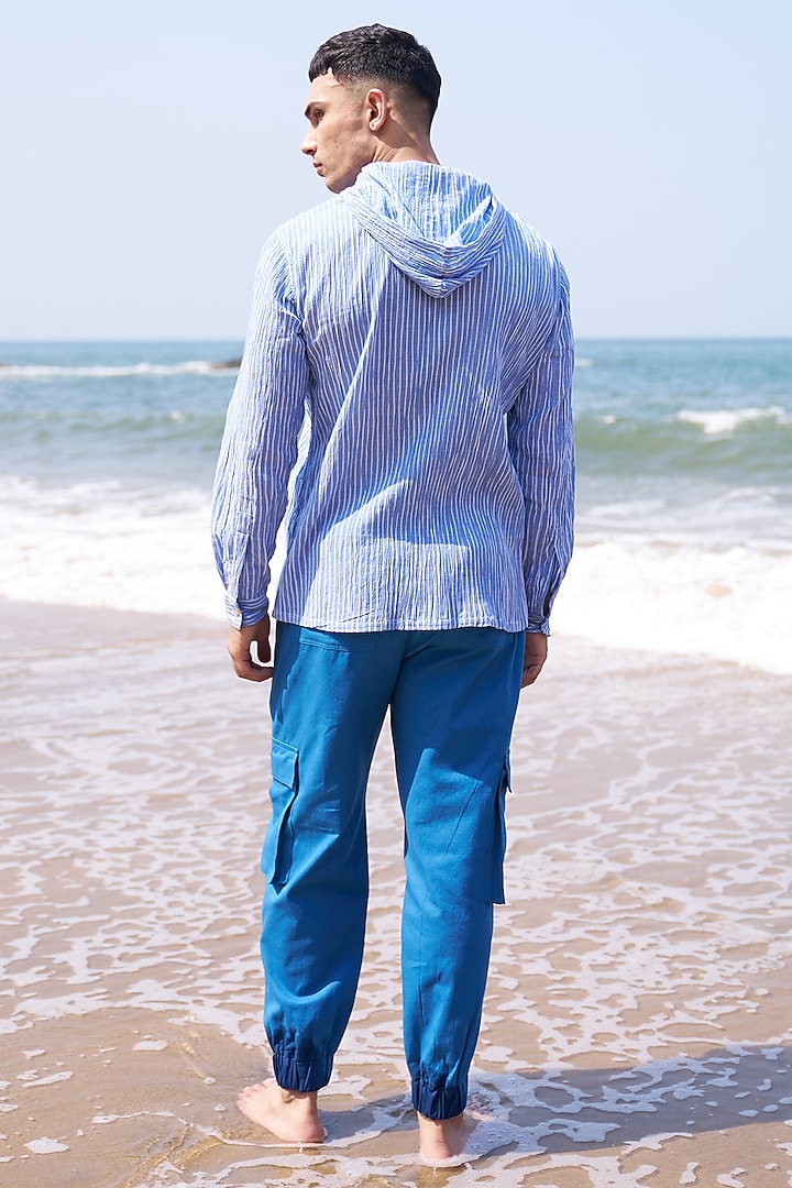 Inky Blue Organic Cotton Joggers by Dash and Dot Men at Pernia's Pop Up Shop