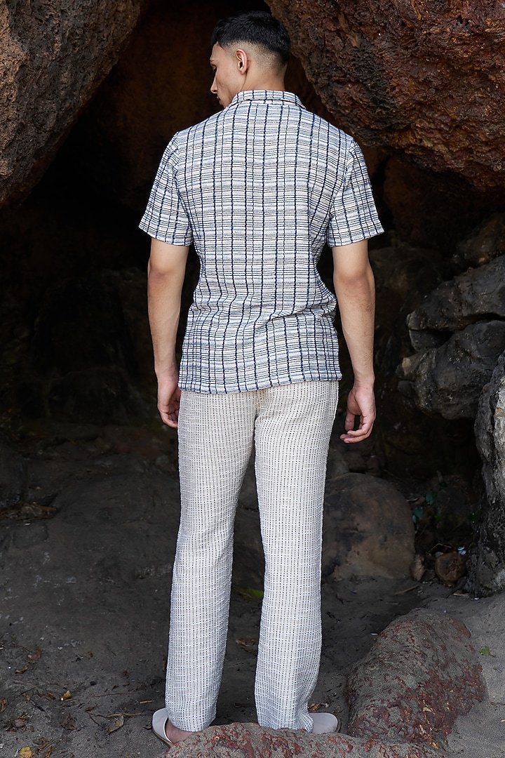 Black Cotton Checkered Summer Shirt by Dash and Dot Men at Pernia's Pop Up Shop