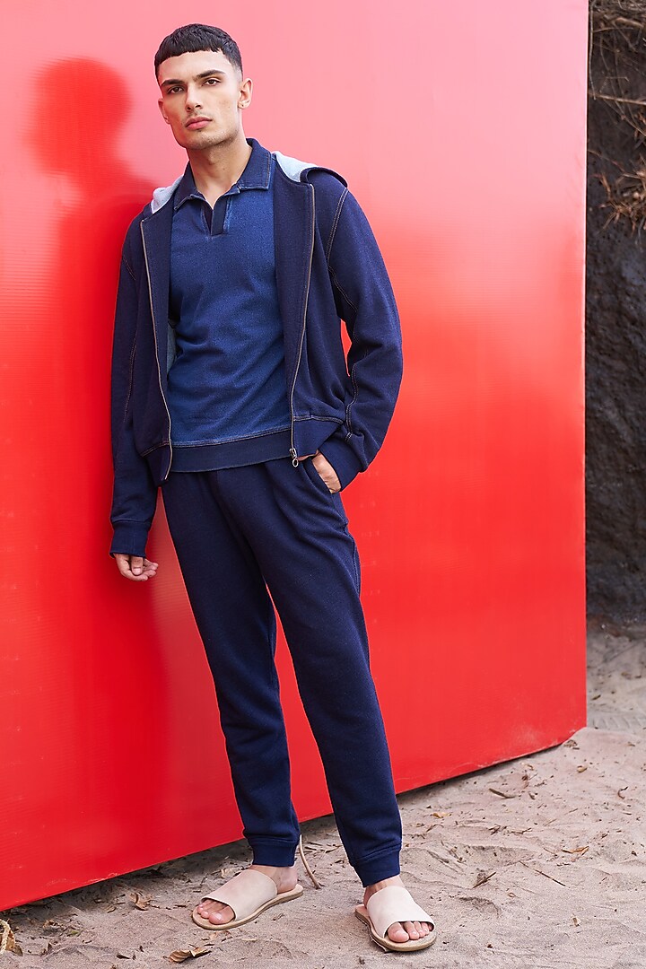 Indigo Cotton Co-Ord Set by Dash and Dot Men at Pernia's Pop Up Shop