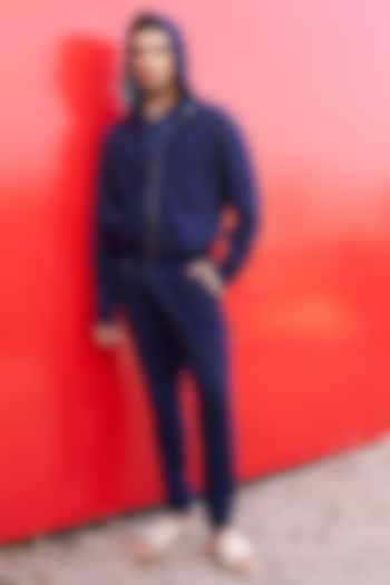 Indigo Cotton Joggers by Dash and Dot Men