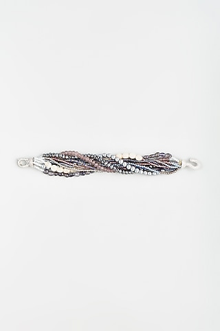 Multi-Colored Twisted Bracelet With Beads by Desi Bijouu
