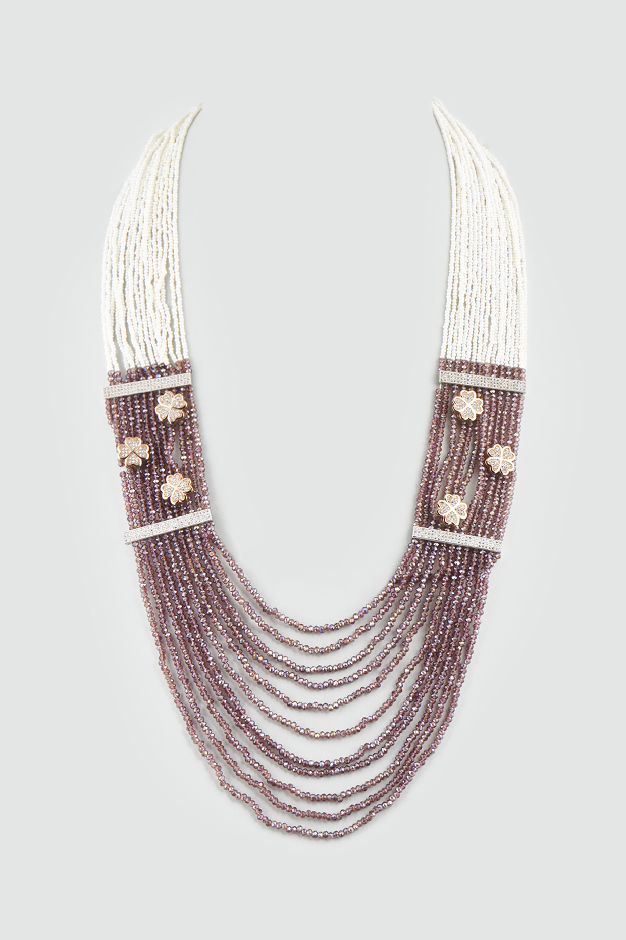 Crystal moti necklace discount