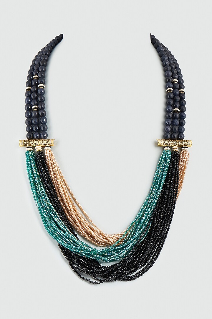 Multi-Colored Beaded Crystal Necklace by Desi Bijouu at Pernia's Pop Up Shop