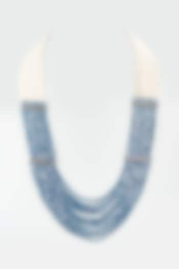 Blue Crystals & Zircons Necklace by Desi Bijouu at Pernia's Pop Up Shop