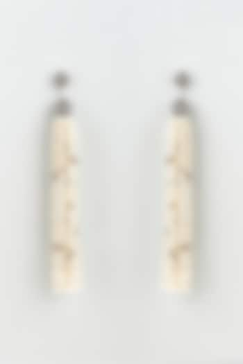 Cream Crystal Earrings by Desi Bijouu at Pernia's Pop Up Shop