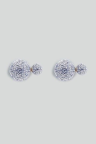 Purple Swarovski Stud Earrings by Desi Bijouu