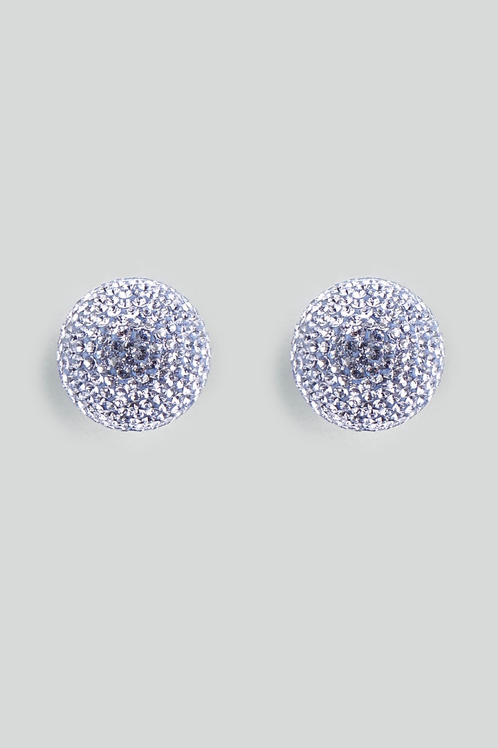 Purple Swarovski Stud Earrings by Desi Bijouu at Pernia's Pop Up Shop