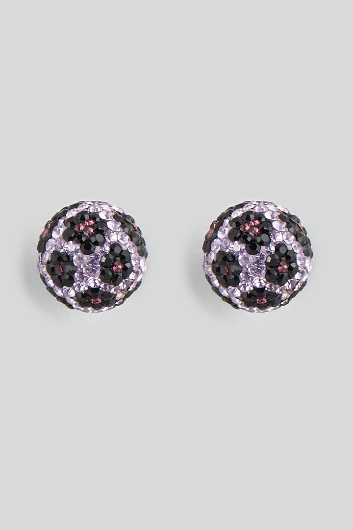 Purple Swarovski Stud Earrings by Desi Bijouu at Pernia's Pop Up Shop