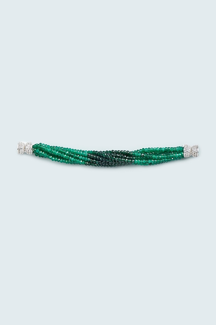 Green Shaded Beaded Bracelet by Desi Bijouu at Pernia's Pop Up Shop