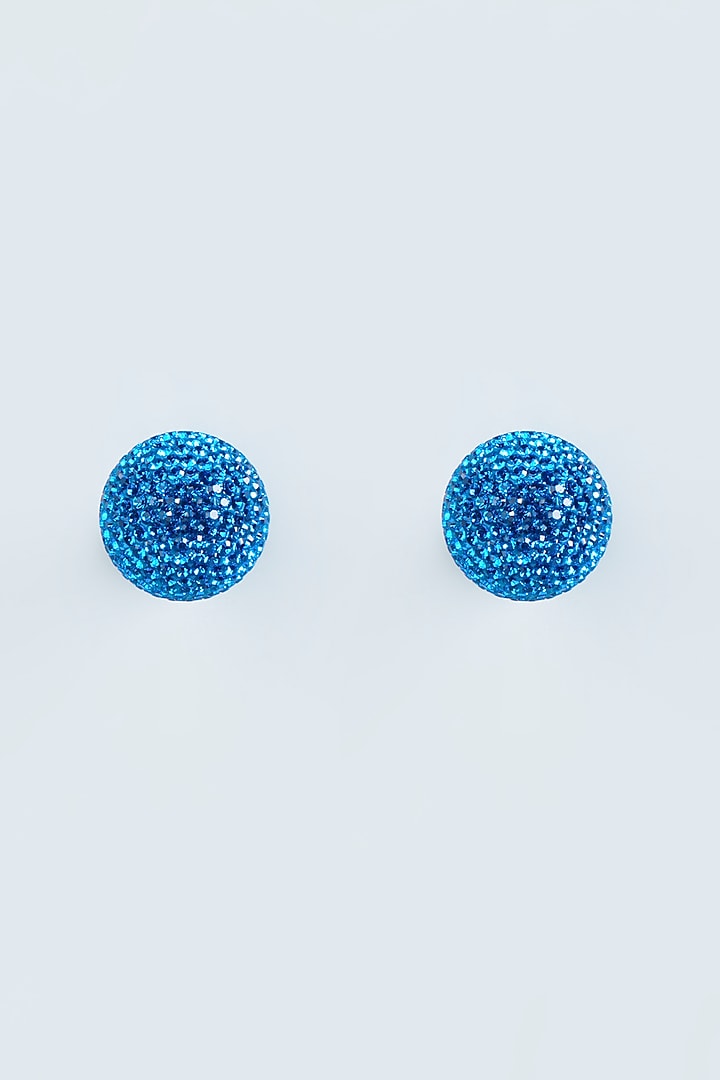 Blue Zircon Stud Earrings by Desi Bijouu at Pernia's Pop Up Shop